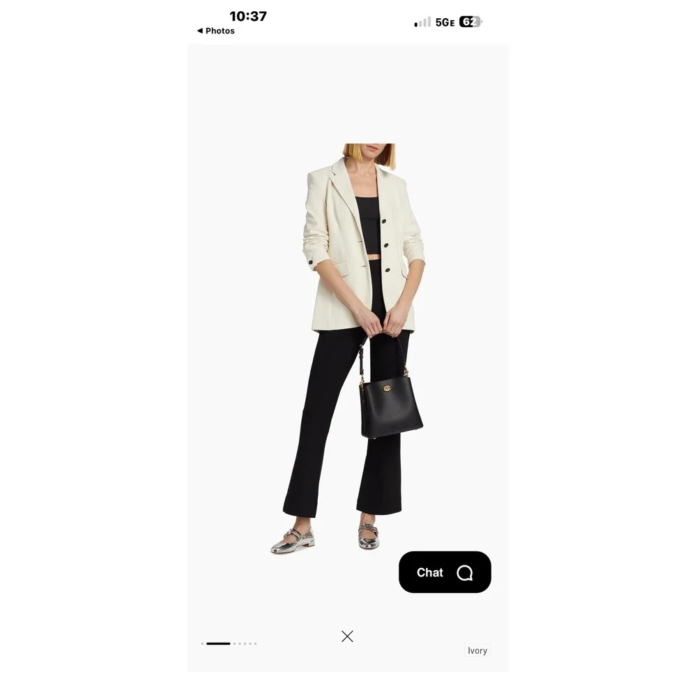 Rag & Bone Cadence Twill Blazer Ivory White Tailored Jacket Size 8 WA22S2115S915